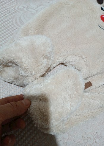 Beyaz Kürklü Erkek Bebek Tulum - Görsel 5