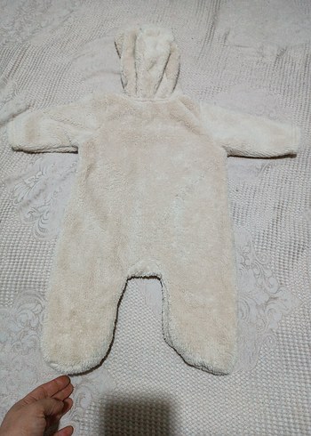 Beyaz Kürklü Erkek Bebek Tulum - Görsel 7