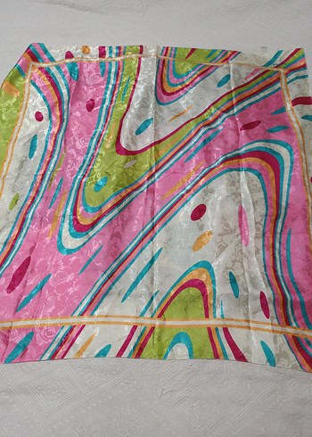 Dantel Detaylı Çok Renkli Bohem Kadın eşarp - Görsel 7