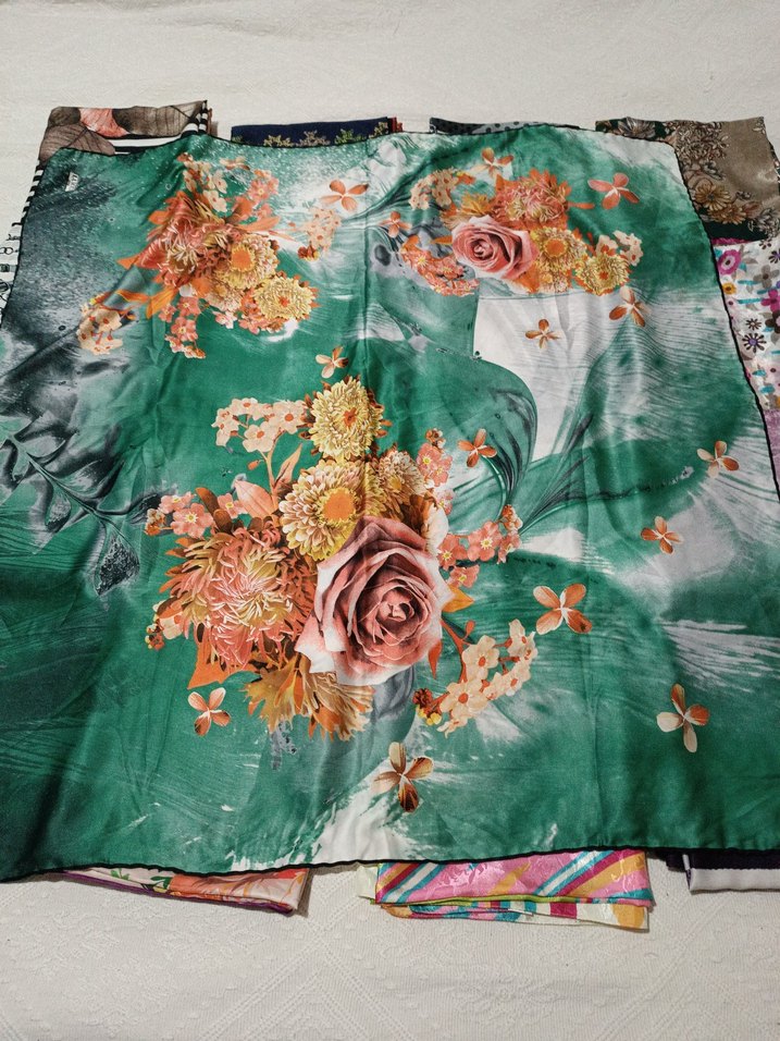 Dantel Detaylı Çok Renkli Bohem Kadın eşarp - Görsel 2