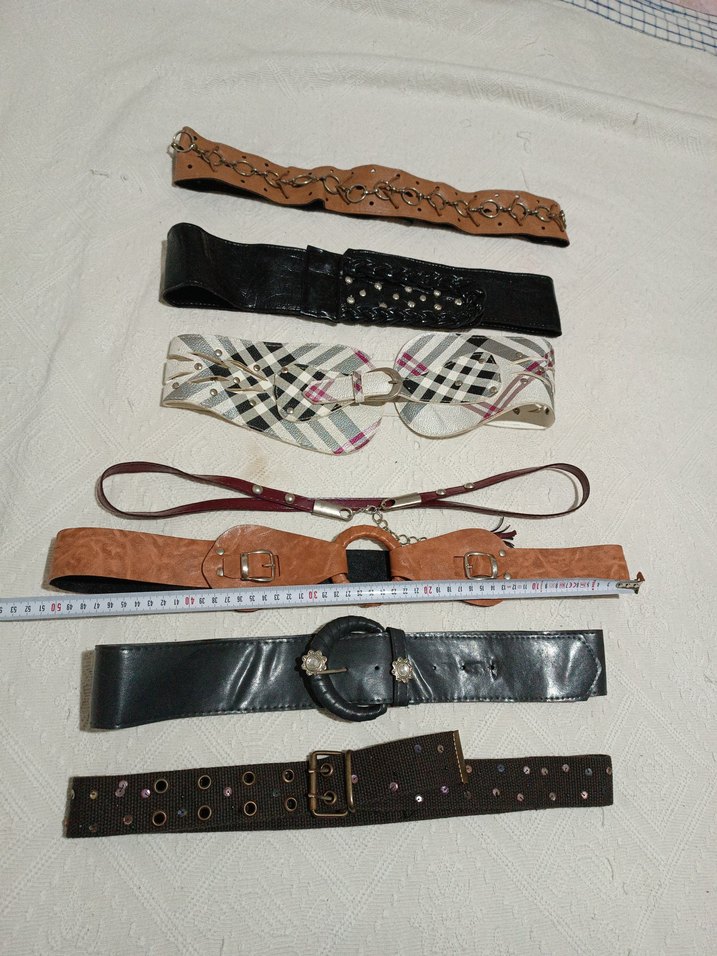 Kadın Deri Kemerler Seti - Vintage Tarz - Görsel 2