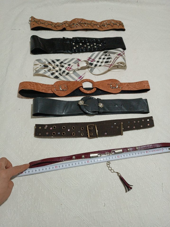 Kadın Deri Kemerler Seti - Vintage Tarz - Görsel 4