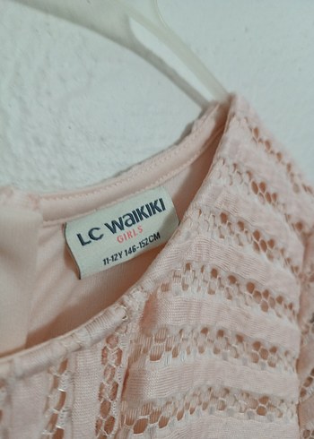 Kız Çocuk Pileli Triko Elbise - Görsel 2