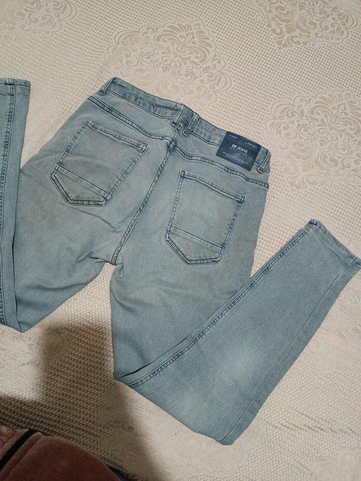 Gri Kadın Denim Günlük Jean - Görsel 5