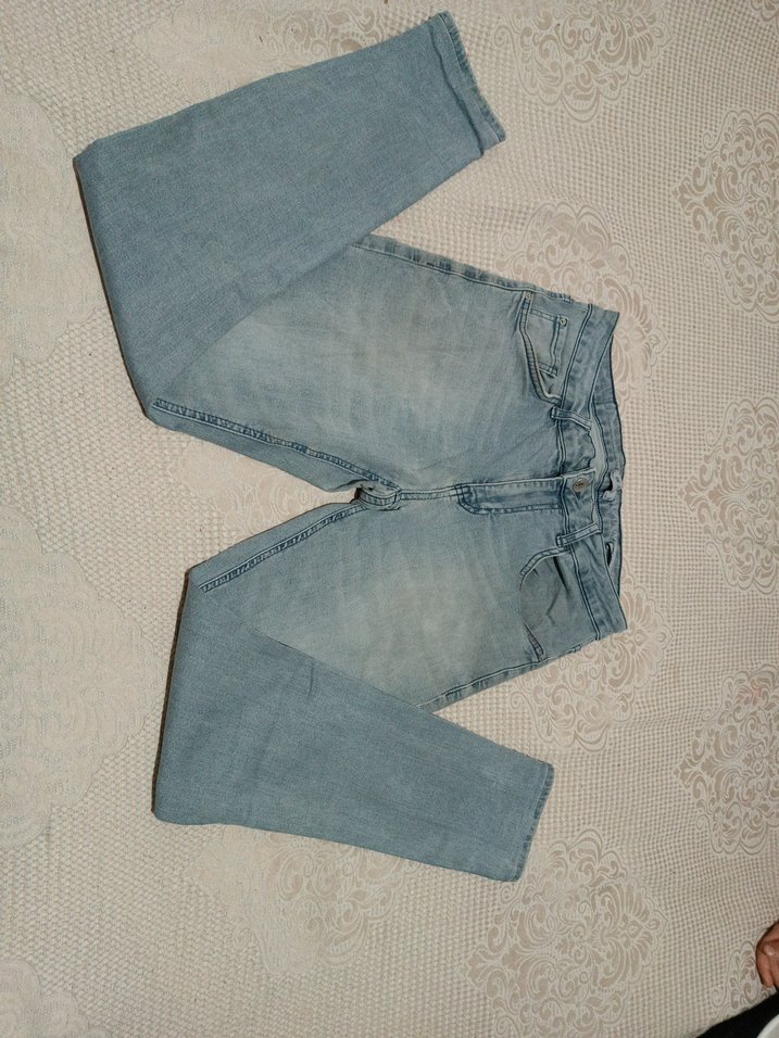 Gri Kadın Denim Günlük Jean - Görsel 2