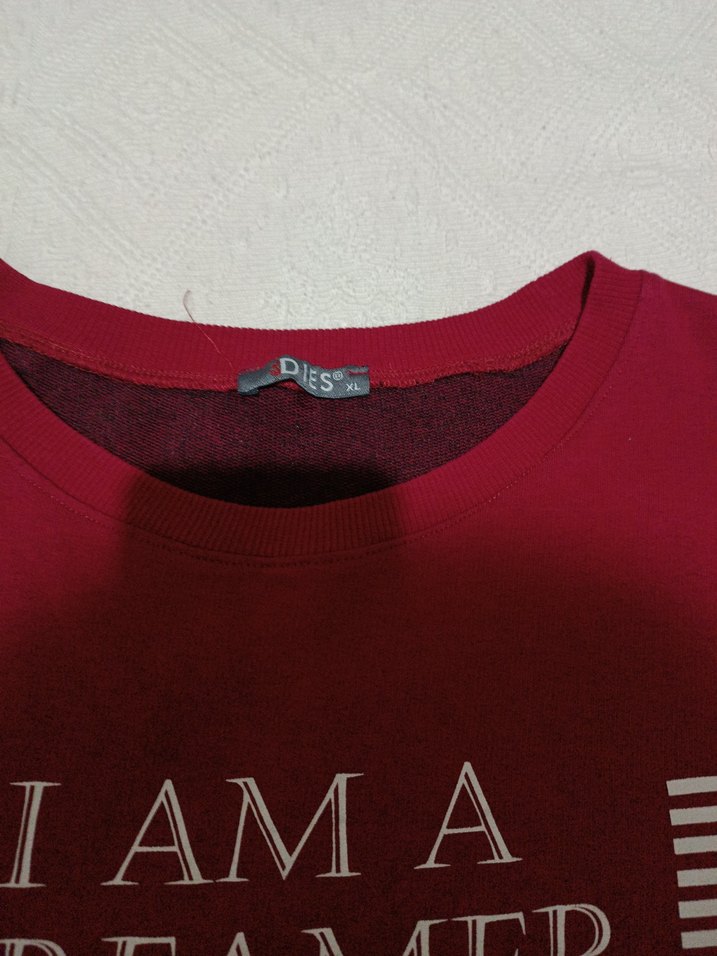 Kırmızı Uzun Kollu Kadın Sweatshirt - Görsel 2