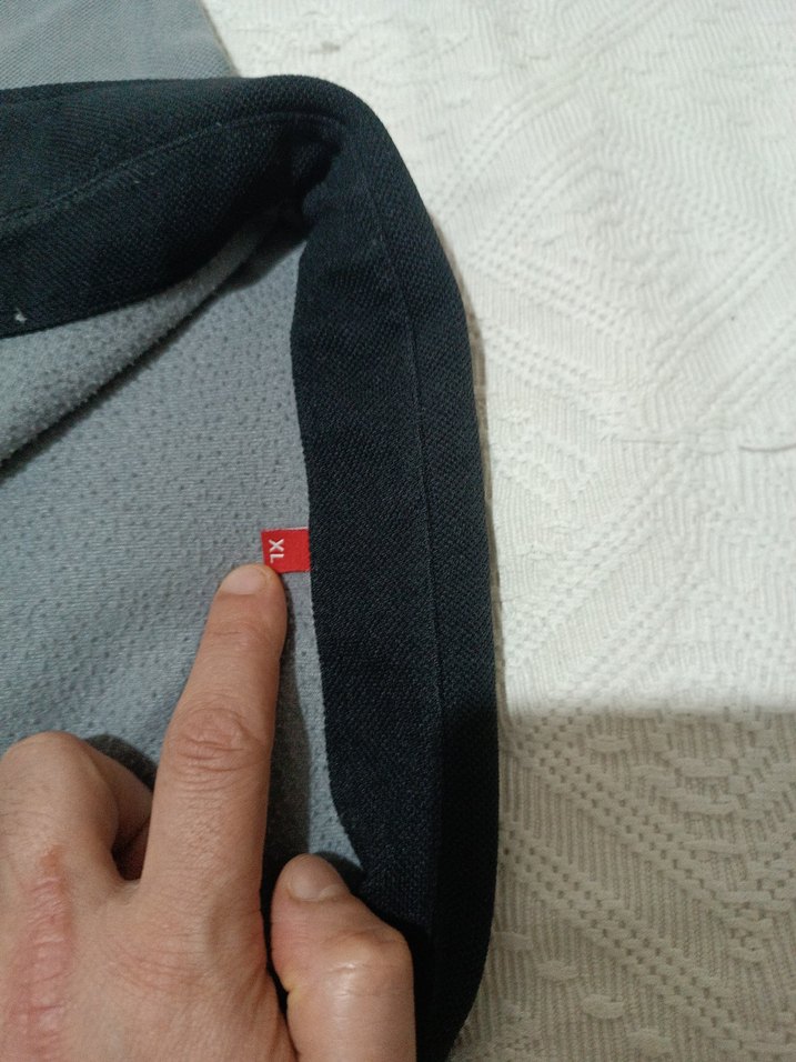 Gri Uzun Kollu Polo Tişört - Görsel 4