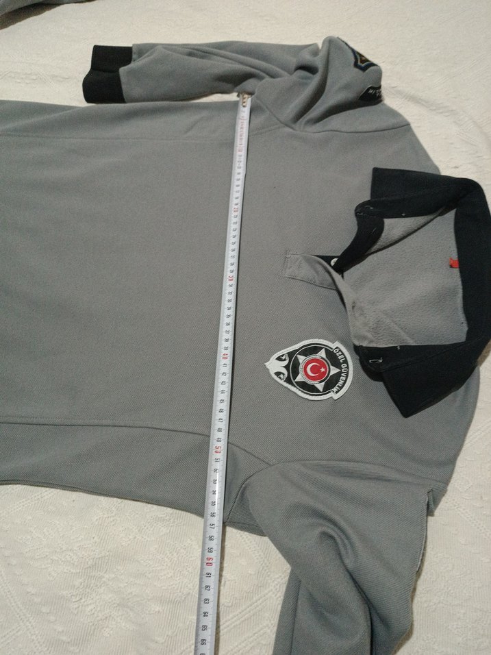 Gri Uzun Kollu Polo Tişört - Görsel 3