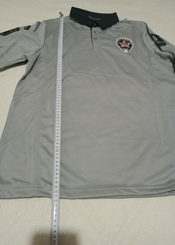 Düğmeli Gri Erkek Polo Tişört - Görsel 4