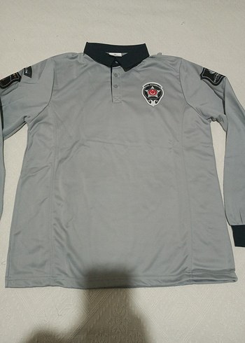 Düğmeli Gri Erkek Polo Tişört - Görsel 3