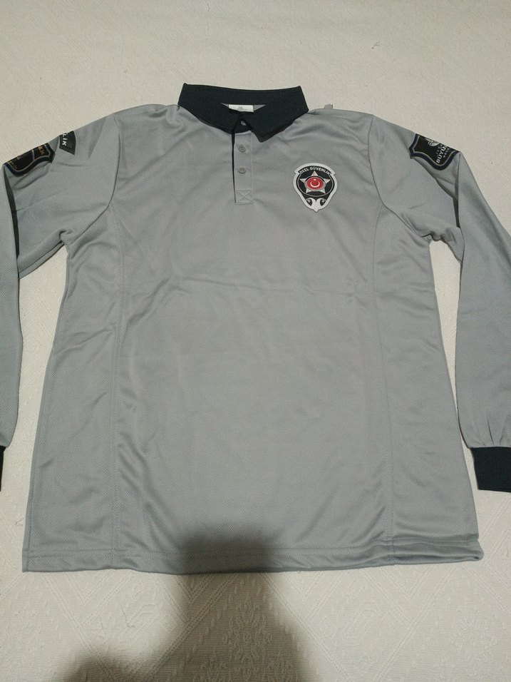 Düğmeli Gri Erkek Polo Tişört - Görsel 3