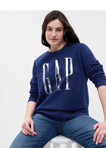 GAP Baskılı Yeşil Kadın Sweatshirt - Görsel 9