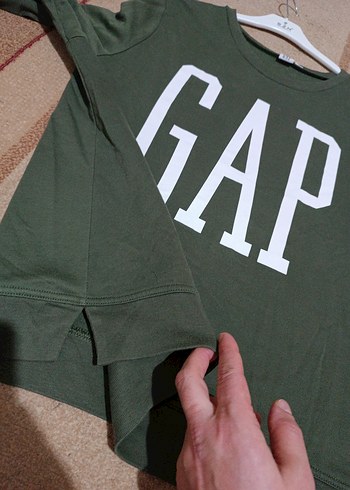 GAP Baskılı Yeşil Kadın Sweatshirt - Görsel 5