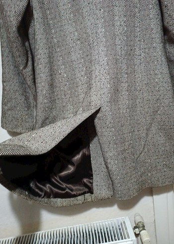 Kahverengi Deri Yaka Düğmeli Midi Kadın Kaban - Görsel 7