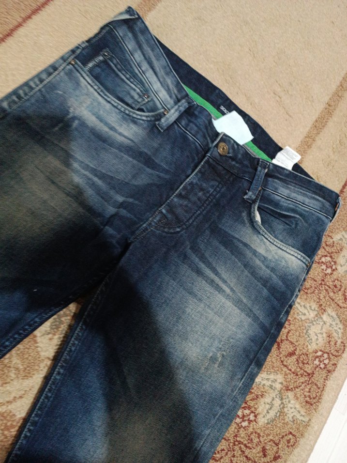 Erkek Koyu Mavi Denim Regular Fit Jean - Görsel 2