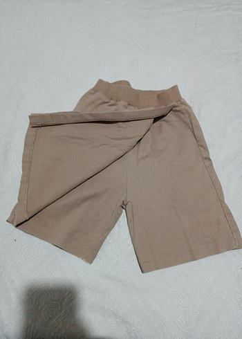 10 Yaş Beden camel Renk Bej Midi kız şortlu etek