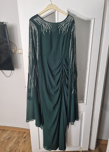 Koyu yeşil elbise 