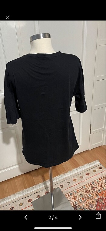 Diğer Oversize siyah tişört