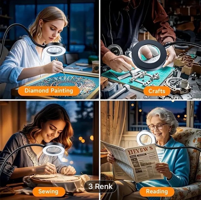 FONKSİYONEL LEDLİ 10xBÜYÜTEÇ - Görsel 4