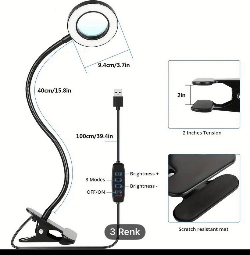 FONKSİYONEL LEDLİ 10xBÜYÜTEÇ - Görsel 2