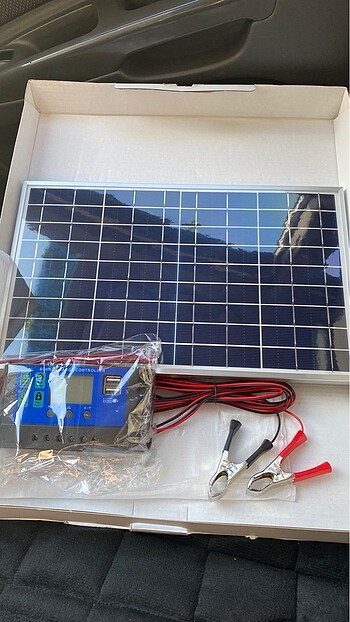 Solar panel +şarj regülatörü