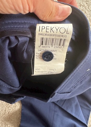 ipekyol İPEKYOL LACİVERT DÜZ PAÇA PANTALON