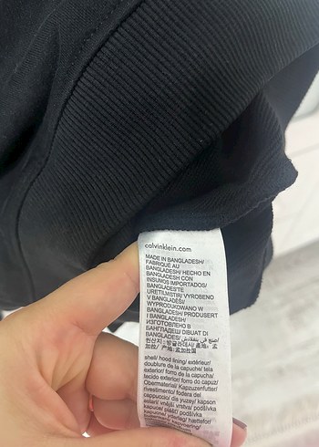 Calvin Klein Siyah Kapüşonlu Sweatshirt - Görsel 5