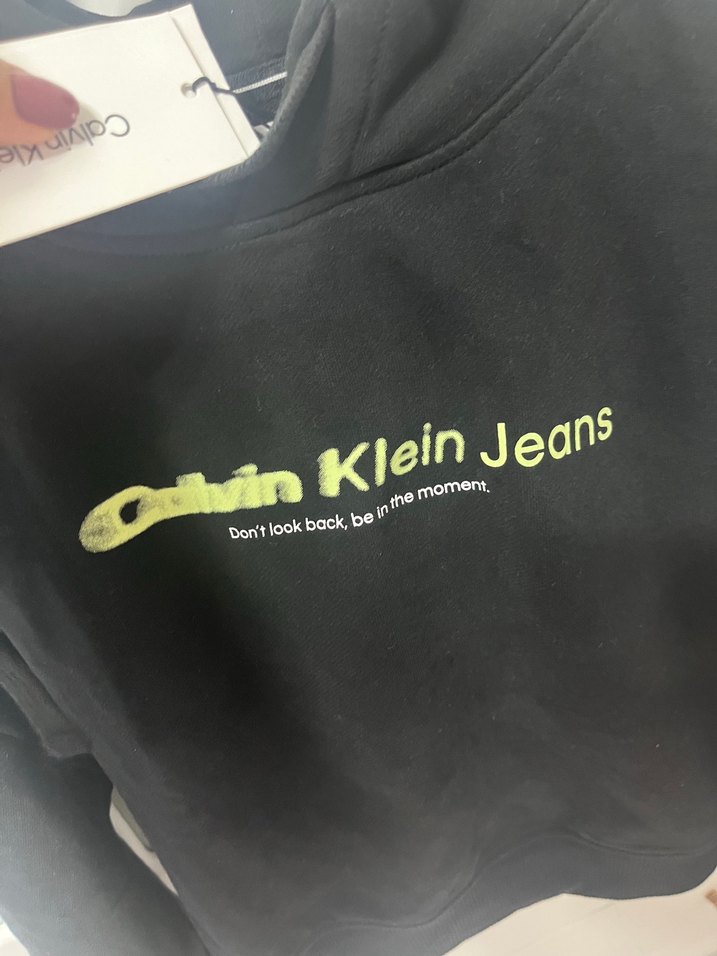 Calvin Klein Siyah Kapüşonlu Sweatshirt - Görsel 2