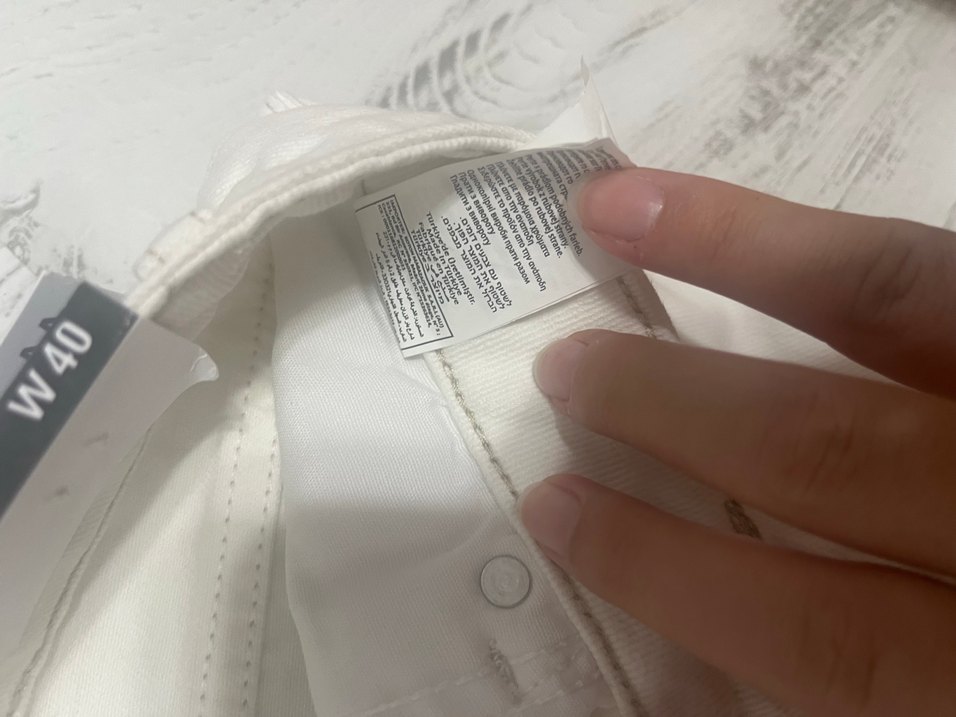 Düğmeli Beyaz Kadın Mini Denim Şort - Görsel 5