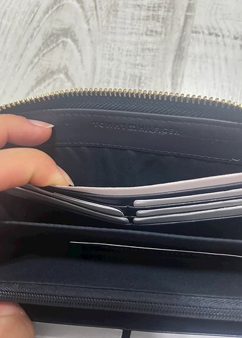Beden siyah Renk Tommy hilfiger Fermuarlı Modern Klasik Kadın Cüzdanı
