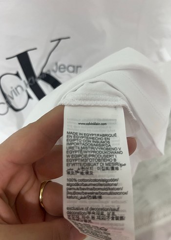 Beyaz Calvin Klein Baskılı Tişört - Görsel 5
