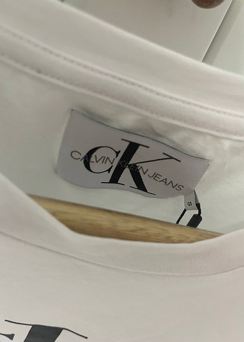 Beyaz Calvin Klein Baskılı Tişört - Görsel 3