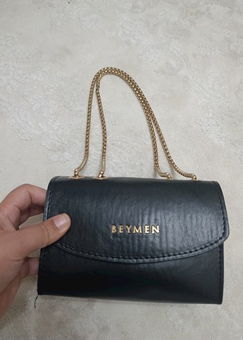 Beymen Zincir Detaylı Siyah Deri Kadın Çanta