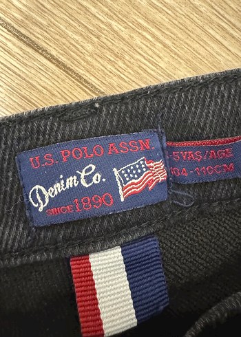 U.S Polo Assn. Erkek Çocuk Siyah Nakışlı Denim Pantolon