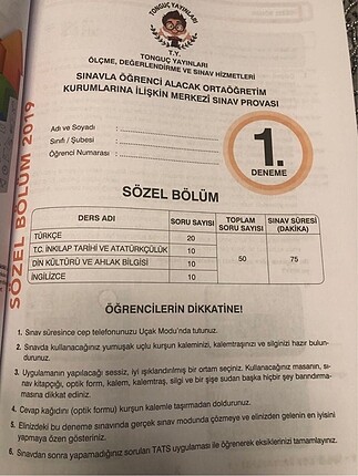  Beden Tonguç 8. Sınıf lgs denemeleri