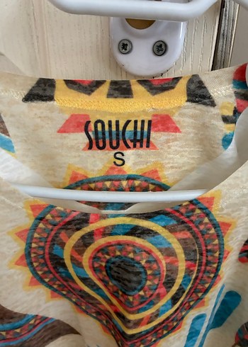 Bohem Çok Renkli Desenli Kolsuz Mini Bluz - Görsel 2