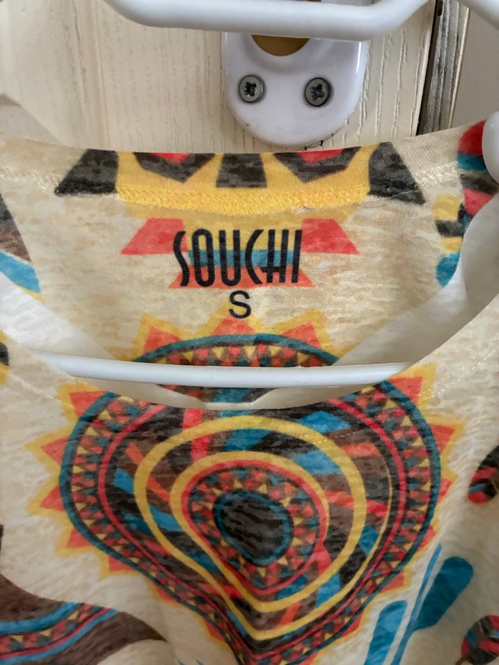 Bohem Çok Renkli Desenli Kolsuz Mini Bluz - Görsel 2