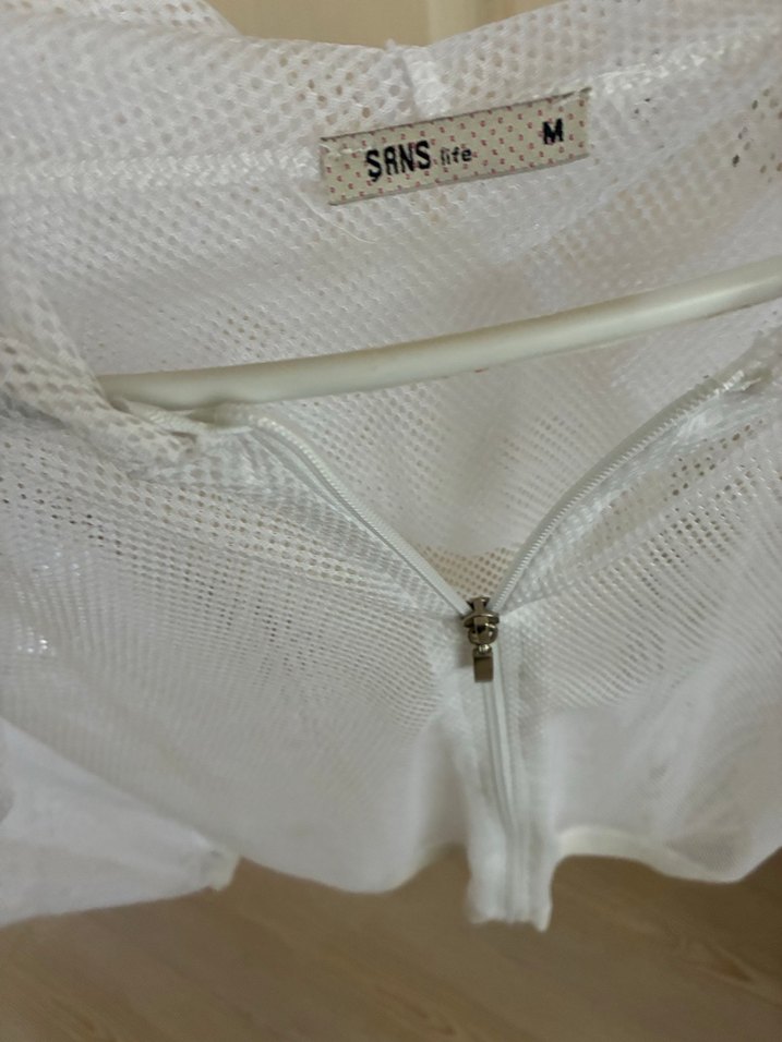 Beyaz File Spor Ceket - Görsel 5