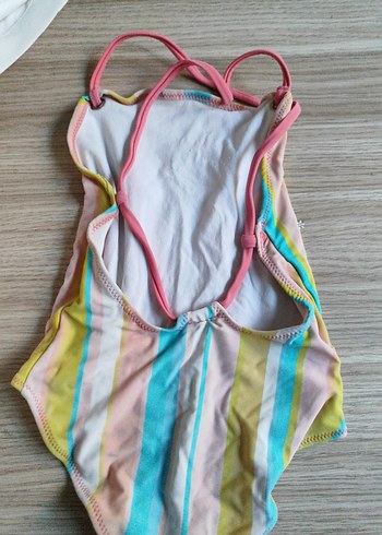 5 Yaş Beden zara kız çocuk mayosu kız çocuk mayo Renkli Çizgili Kız Mayo