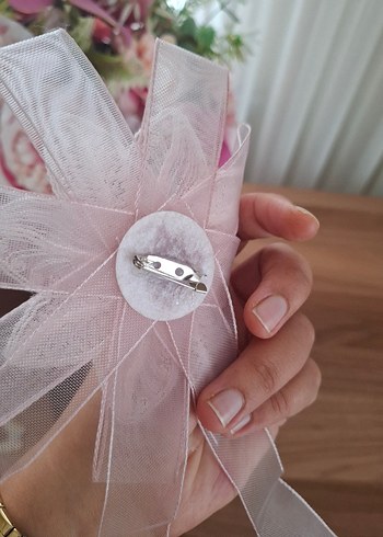 Diğer Dantel Çiçekli Pembe bohça süsü bohça çiçeği