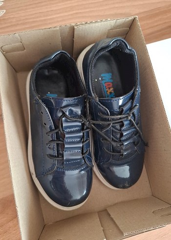 Lacivert rugan erkek çocuk casual ayakkabı - Görsel 4