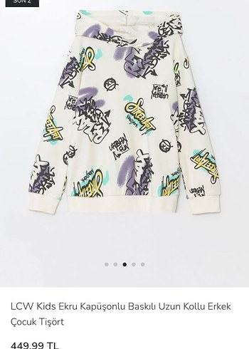 LCW Kids Erkek Kapüşonlu Baskılı Sweatshirt - Görsel 3