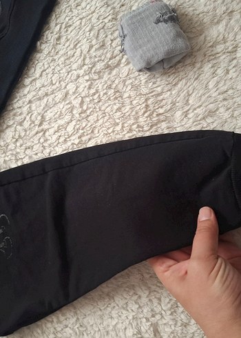 Siyah Mickey Baskılı Erkek Çocuk Eşofman Takımı - Görsel 5