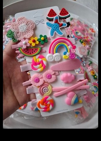 14 lü KARIŞIK Çocuk PENS PITPIT Toka Seti - Görsel 3