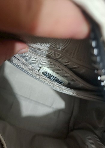 ÇÇS KIRIK BEYAZ Zincir Detaylı Deri Kadın Çanta - Görsel 9