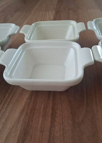 6 lı kare kulplu Kase - Görsel 2