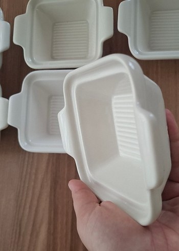 6 lı kare kulplu Kase - Görsel 3