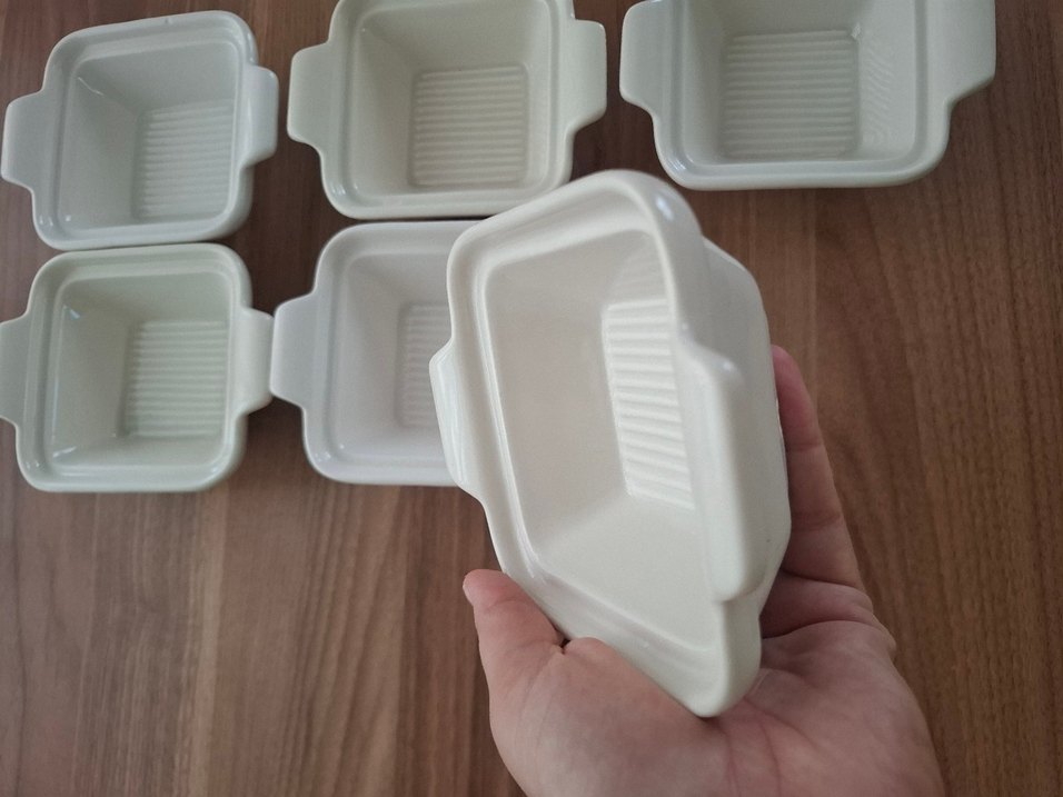 6 lı kare kulplu Kase - Görsel 3