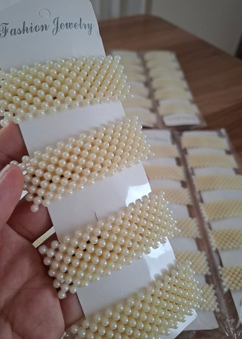 ikili incili dikdörtgen pıt pıt toka seti - Görsel 2