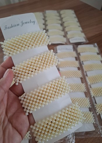 ikili incili dikdörtgen pıt pıt toka seti - Görsel 3